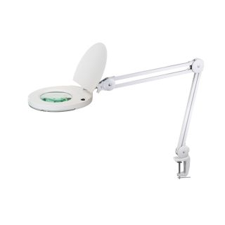 Cadik โคมไฟLED แว่นขยาย 5D (2.25เท่า) เลนส์กระจก 5นิ้ว 700ลูเมน แบบหนีบโต๊ะ รุ่น SM-50-5